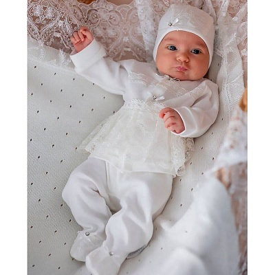 Комплект на выписку для девочки Наследникъ 221-030-ЭК 1